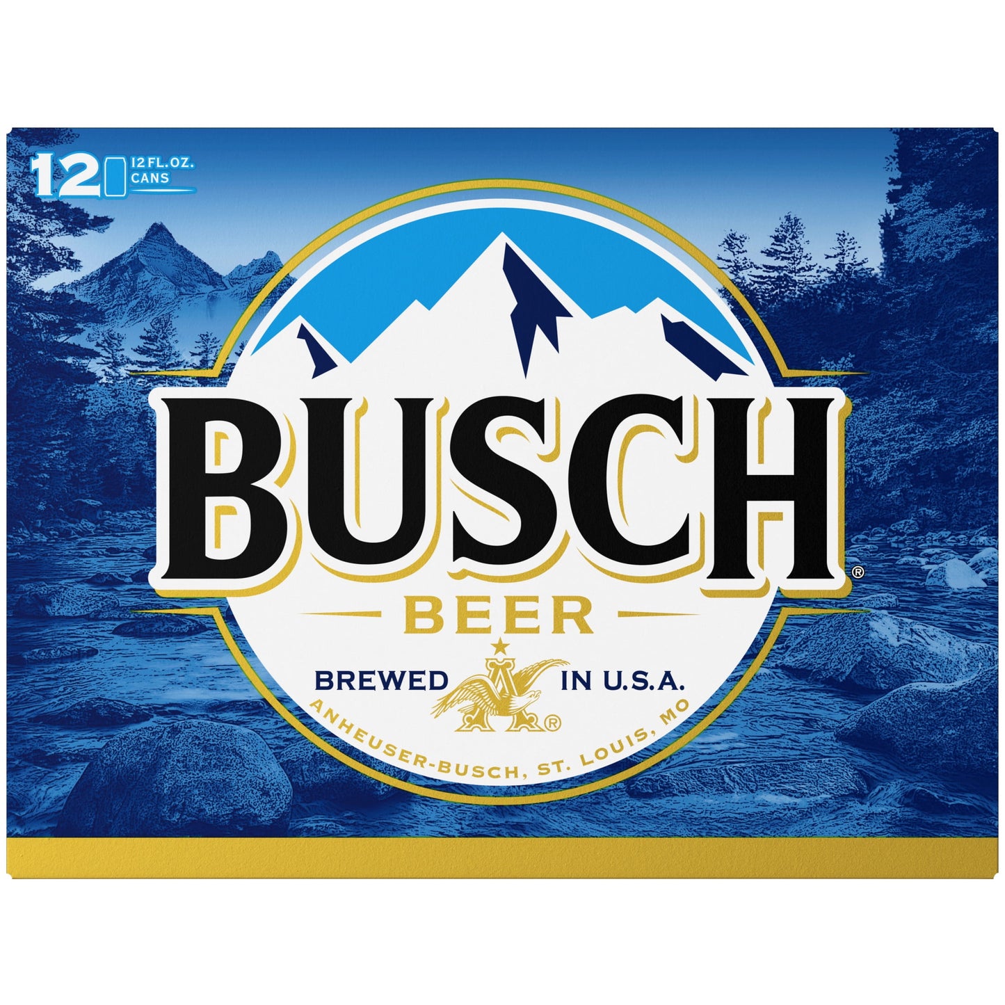 Busch Beer, 12 Pack Beer, 12 fl oz Cans, 4.3% ABV, Domestic