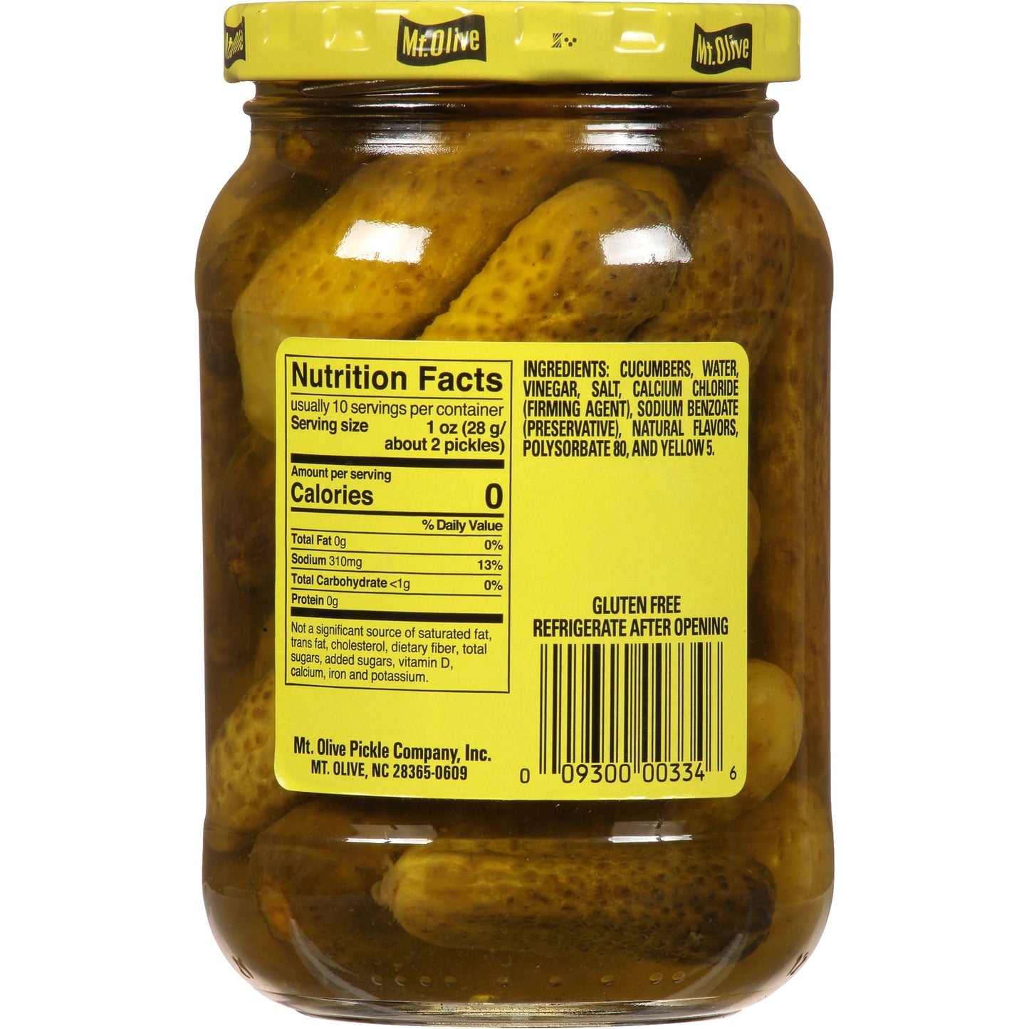 Mt. Olive Kosher Dill Petite Snack Cruncher Pickles, 16 fl oz Jar