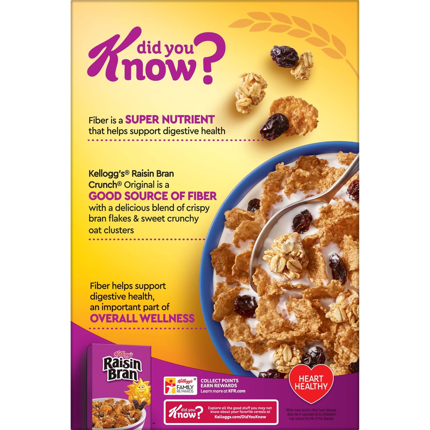 Kellogg's Raisin Bran Crunch Original Breakfast Cereal, 15.9 oz Box