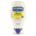 Hellmann's Real Mayonnaise for a Rich Creamy Condiment Real Mayo Squeeze Bottle Gluten Free, Made with 100% Cage-Free Eggs 20 oz