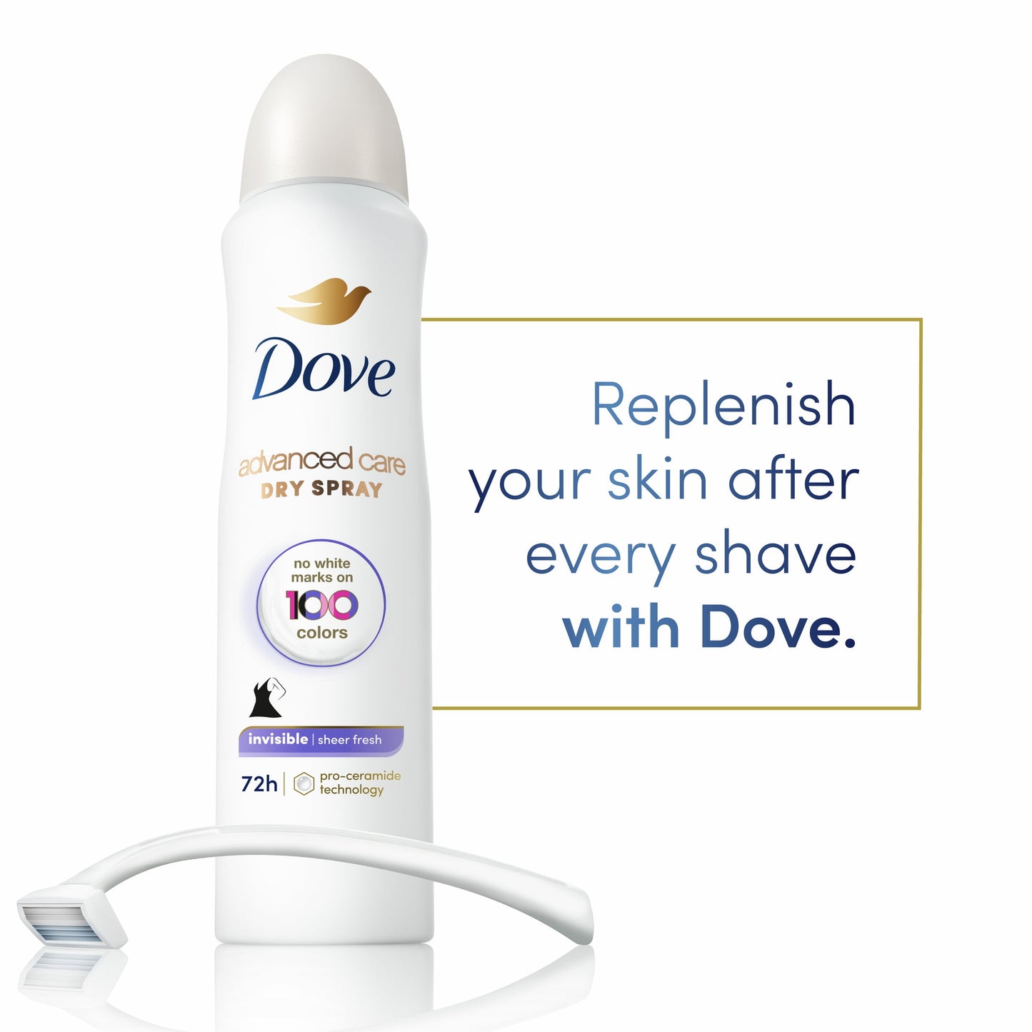 Dove Advanced Care Long Lasting Antiperspirant Deodorant Dry Spray, Sheer Fresh, 3.8 oz