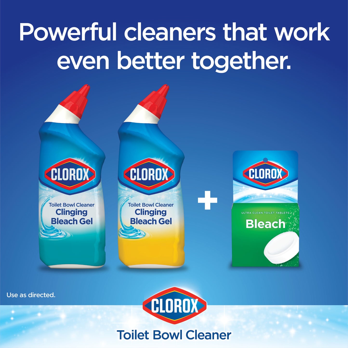 Clorox Toilet Bowl Cleaner Clinging Bleach Gel, Cool Wave, 24 fl oz