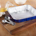 Reynolds Kitchens Bakeware Aluminum Pans with Lids, Blue, 8x8 Inch, 3 Count