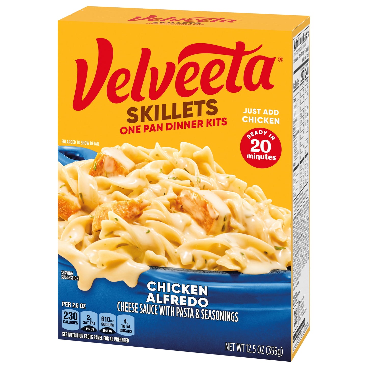 Velveeta Skillets Chicken Alfredo Dinner Kit, 12.5 oz Box