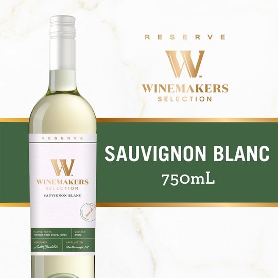 Winemakers Selection Reserve Sauvignon Blanc White Wine New Zealand, 750 ml Bottle