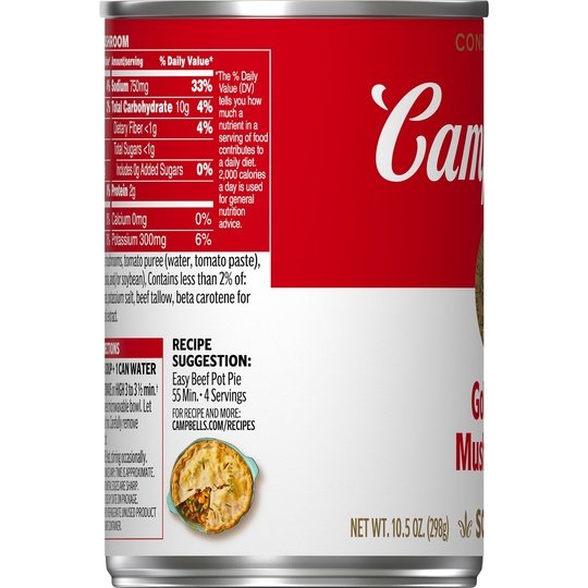 Campbell's Condensed Golden Mushroom Soup, 10.5 Ounce Can