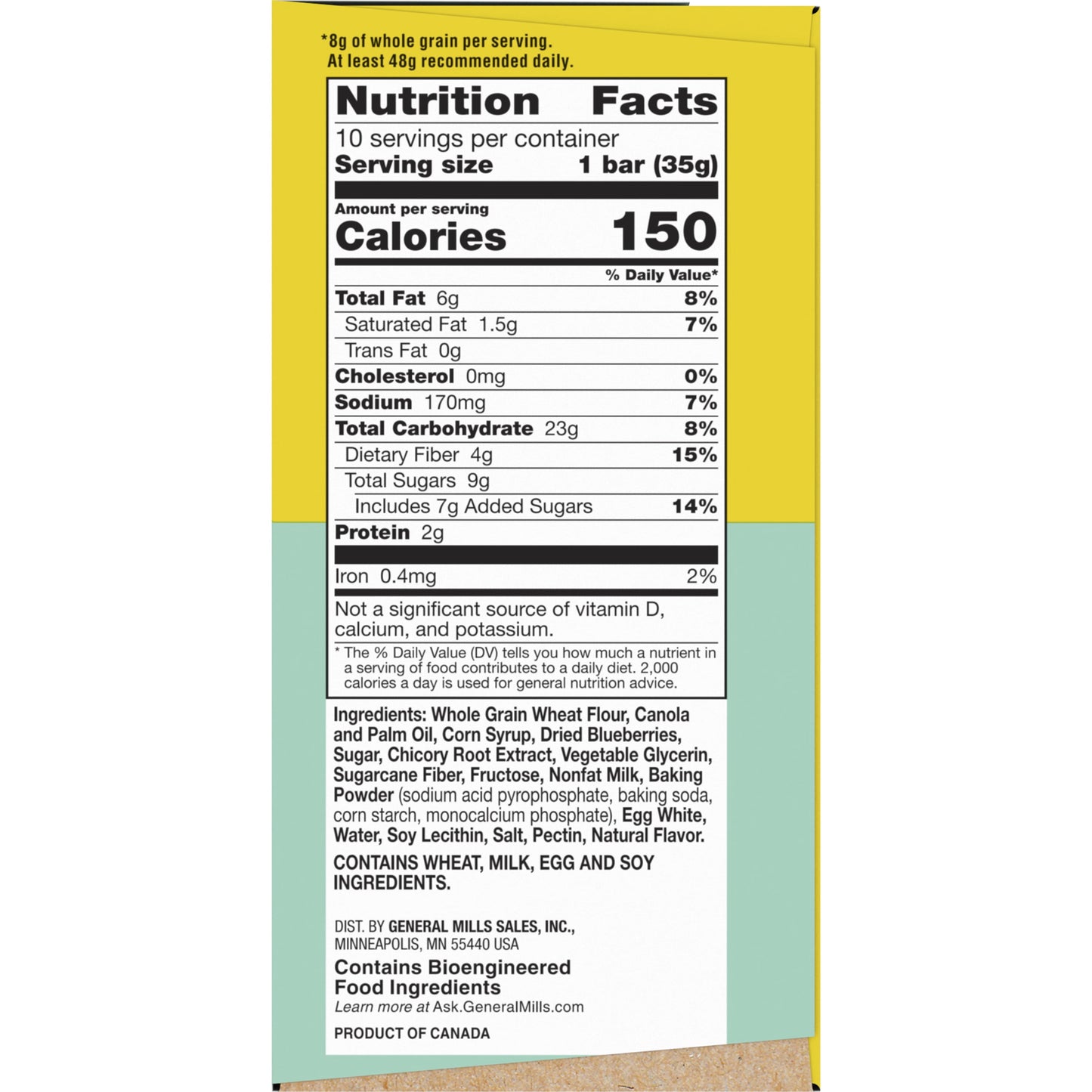 Nature Valley Soft-Baked Muffin Bars, Blueberry, Snack Bars, 10 Bars, 12.4 OZ