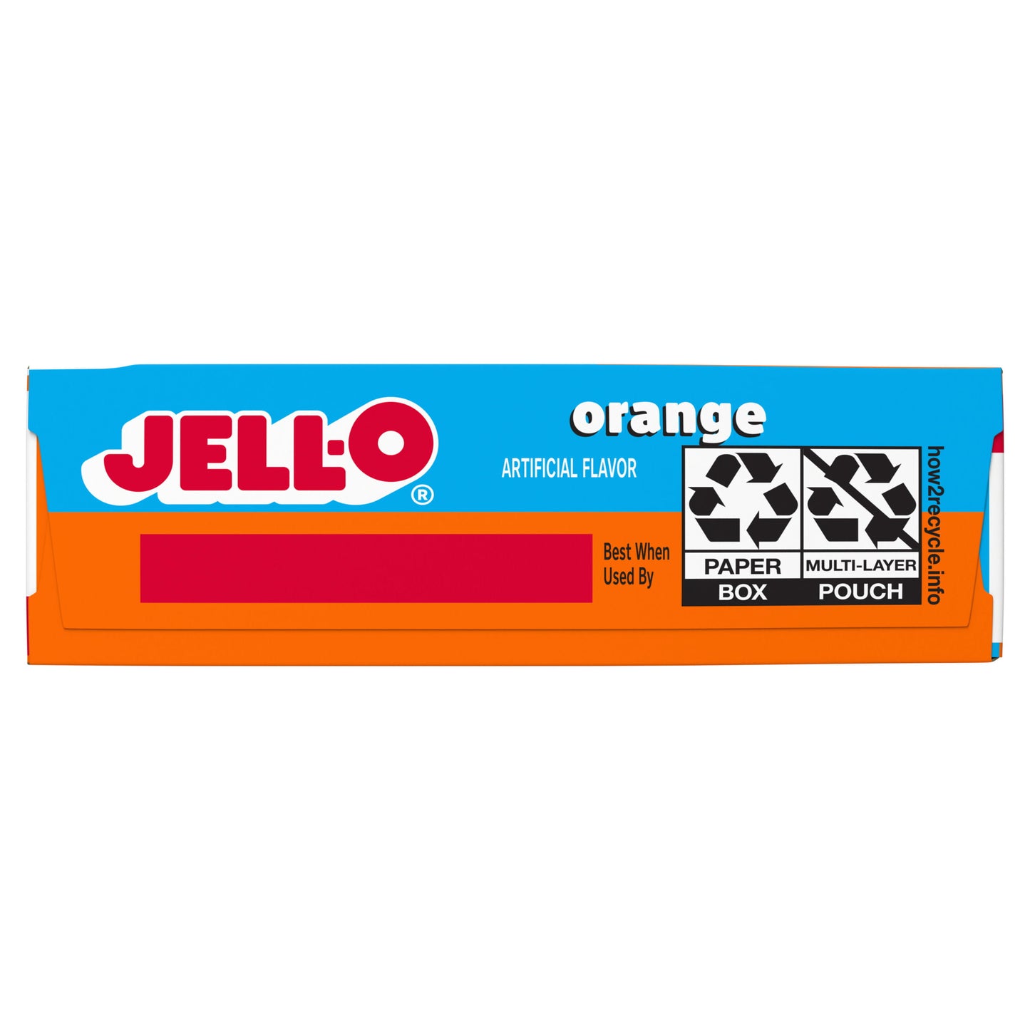 Jell-O Orange Artificially Flavored Zero Sugar Low Calorie Gelatin Dessert Mix, Family Size, 0.6 oz Box