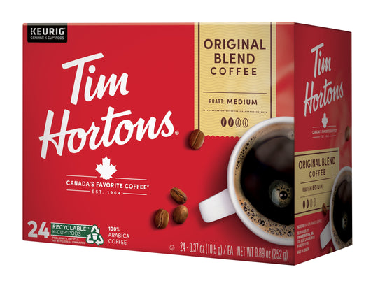 Tim Hortons Original Blend Medium Roast Keurig Coffee Pods, 24 Ct