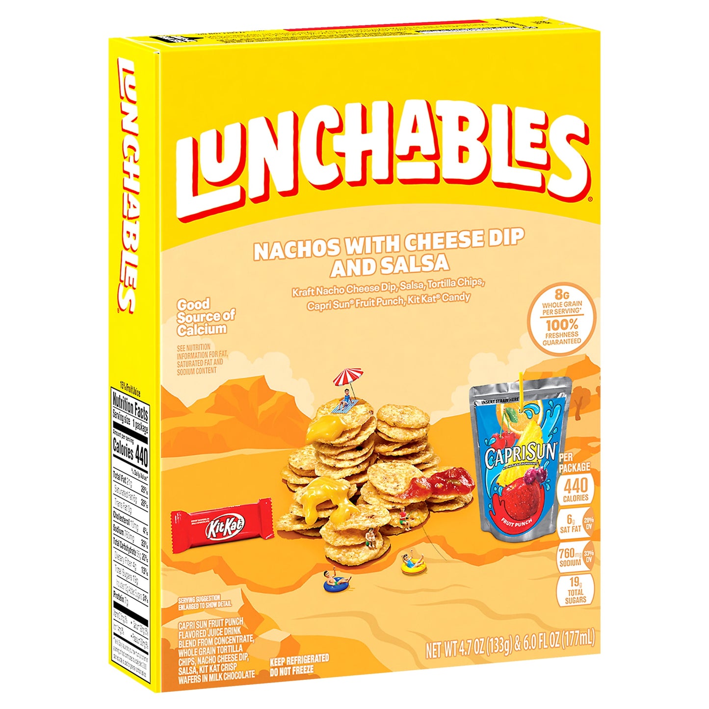 Lunchables Nachos Cheese Dip & Salsa Kids Lunch Meal Kit, 10.7 oz Box