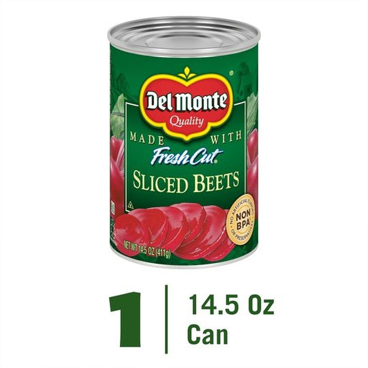 Del Monte Canned Beets Sliced Canned Vegetables, 14.5 oz Can