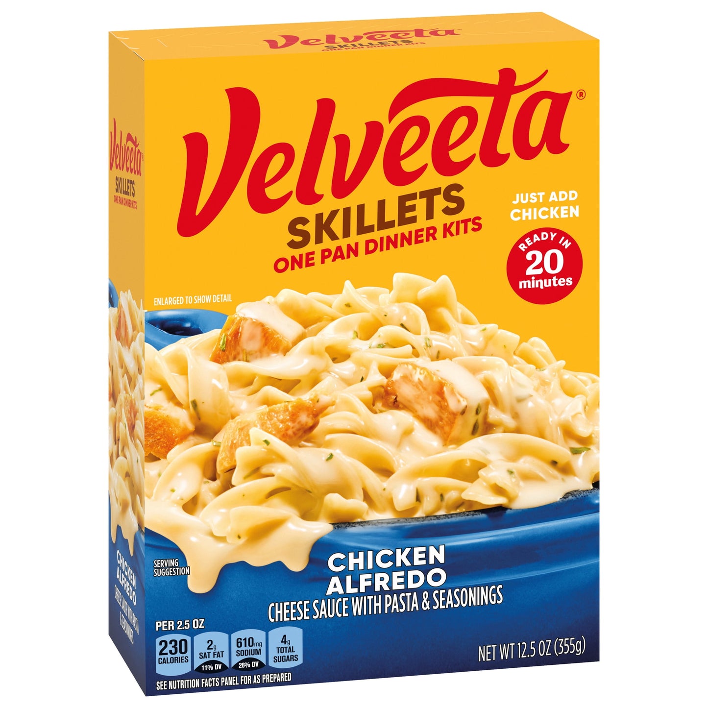 Velveeta Skillets Chicken Alfredo Dinner Kit, 12.5 oz Box