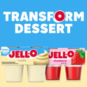 Jell-O Vanilla Sugar Free Pudding Cups Snack, 4 Ct Cups