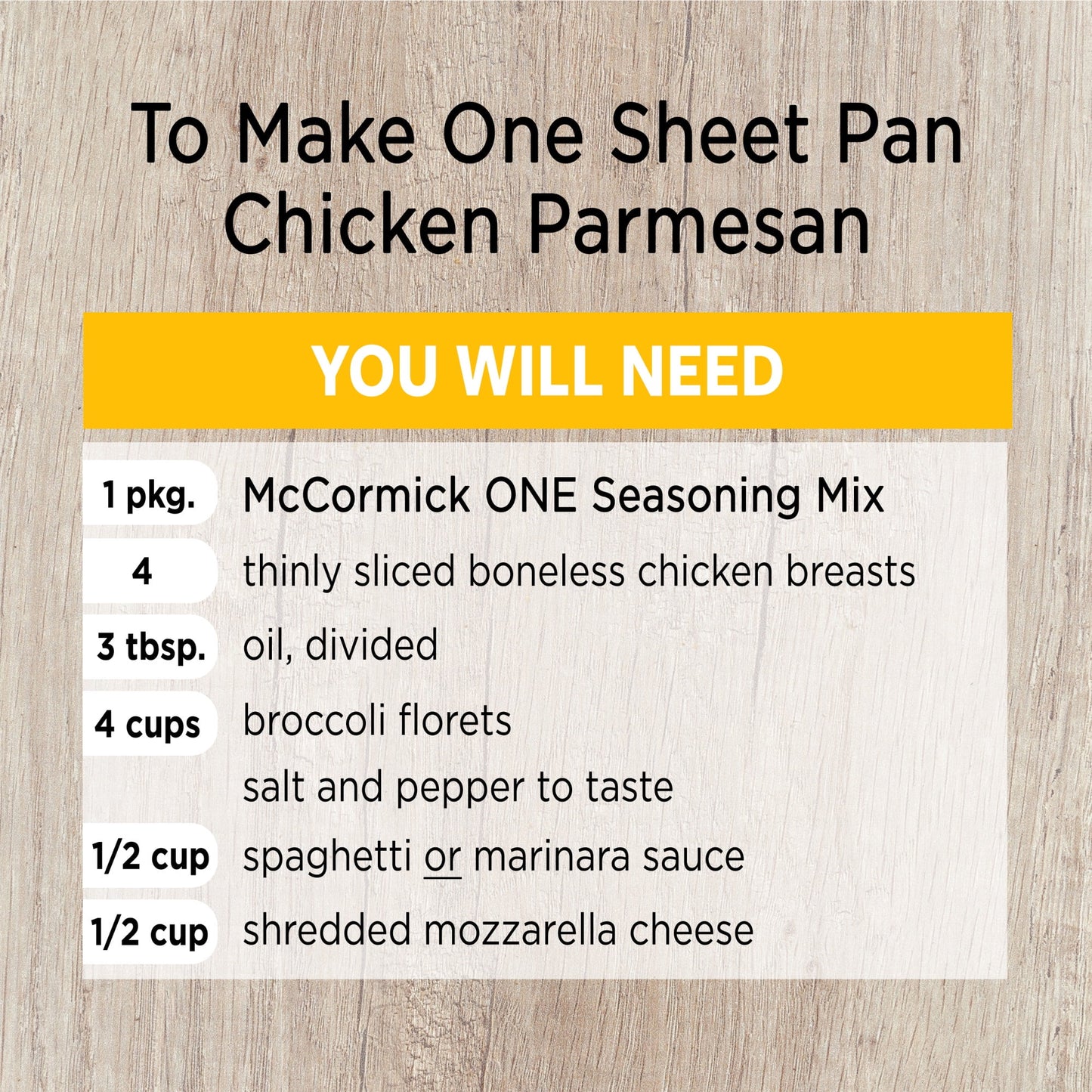 McCormick Chicken Parmesan Seasoning Mix, 1.5 oz Mixed Spices & Seasonings