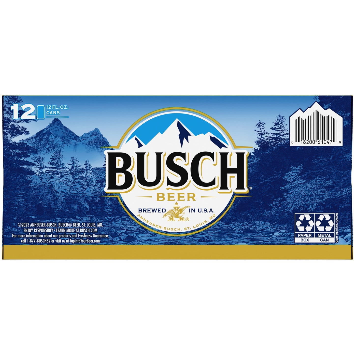 Busch Beer, 12 Pack Beer, 12 fl oz Cans, 4.3% ABV, Domestic