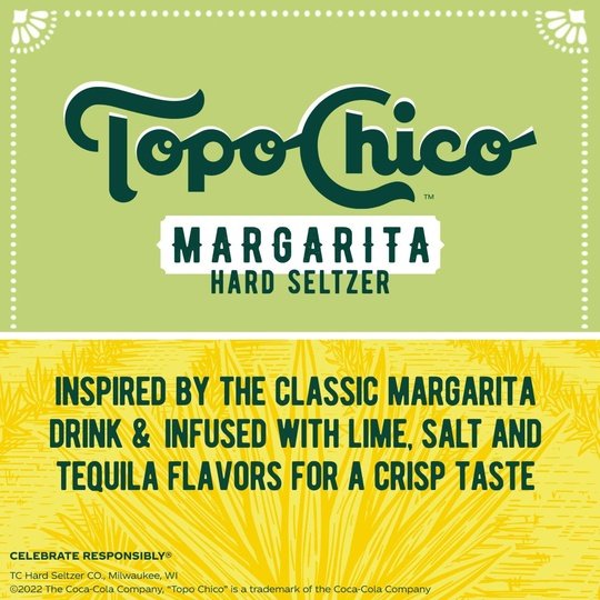 Topo Chico Margarita Variety Pack Hard Seltzer, 12 Pack, 12 fl oz Cans, 4.5% ABV