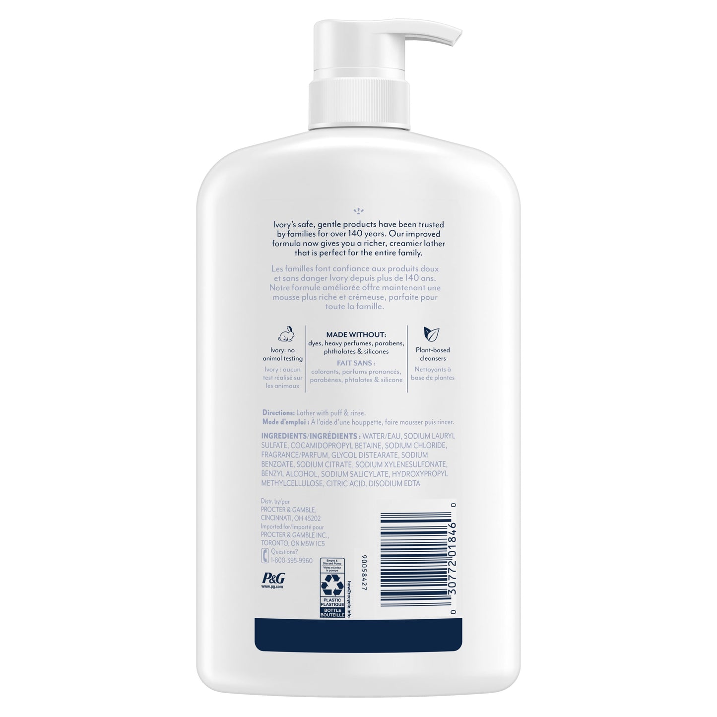 Ivory Mild and Gentle Body Wash, Original Scent, 35 fl oz