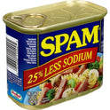 SPAM 25% Less Sodium, 7 g of protein, 12 oz.