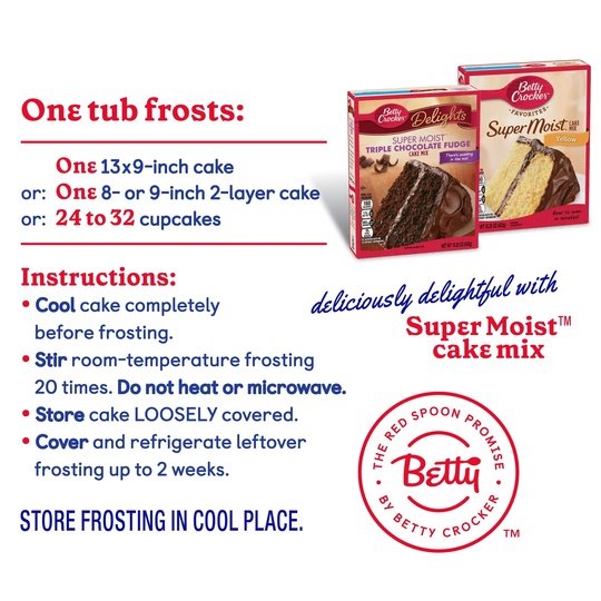 Betty Crocker Gluten Free Whipped Milk Chocolate Frosting, 12 oz.