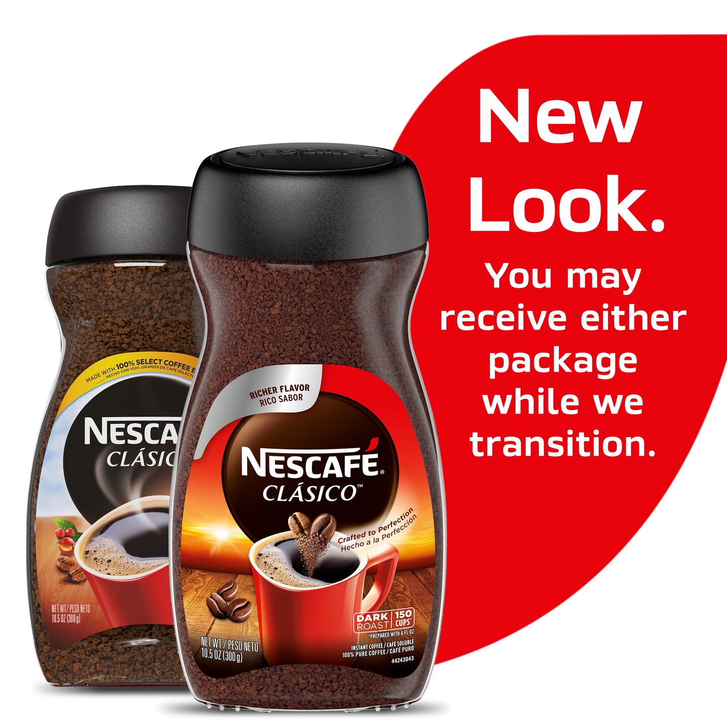 NESCAFÉ CLÁSICO Dark Roast, Instant Coffee, 1 Jar, 10.5 oz