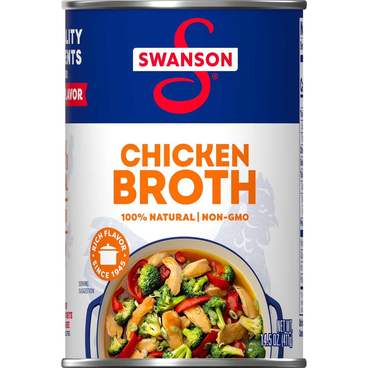 Swanson 100% Natural, Gluten-Free Chicken Broth, 14.5 oz Can