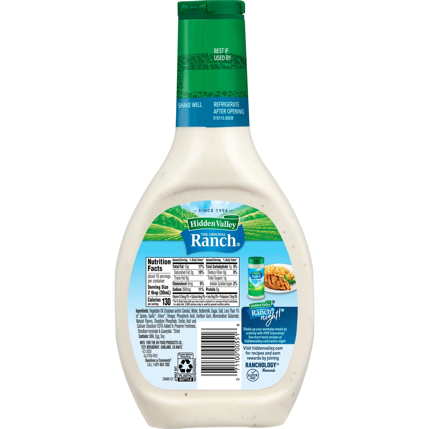 Hidden Valley Original Ranch Salad Dressing and Topping, 16 fl oz