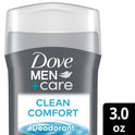 Dove Men+Care Long Lasting Antiperspirant Deodorant Stick, Clean Comfort, 3 oz