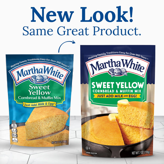 Martha White Sweet Yellow Cornbread Mix, 7 Oz Pouch