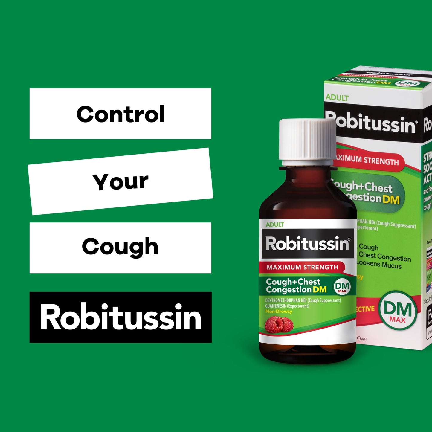 Robitussin Max Strength Non-Drowsy Cough Congestion DM and Cold Medicine, 8 Fl Oz