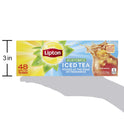 Lipton Family Sized Iced Black Tea, Decaffeinated, Tea Bags 48 Count Box