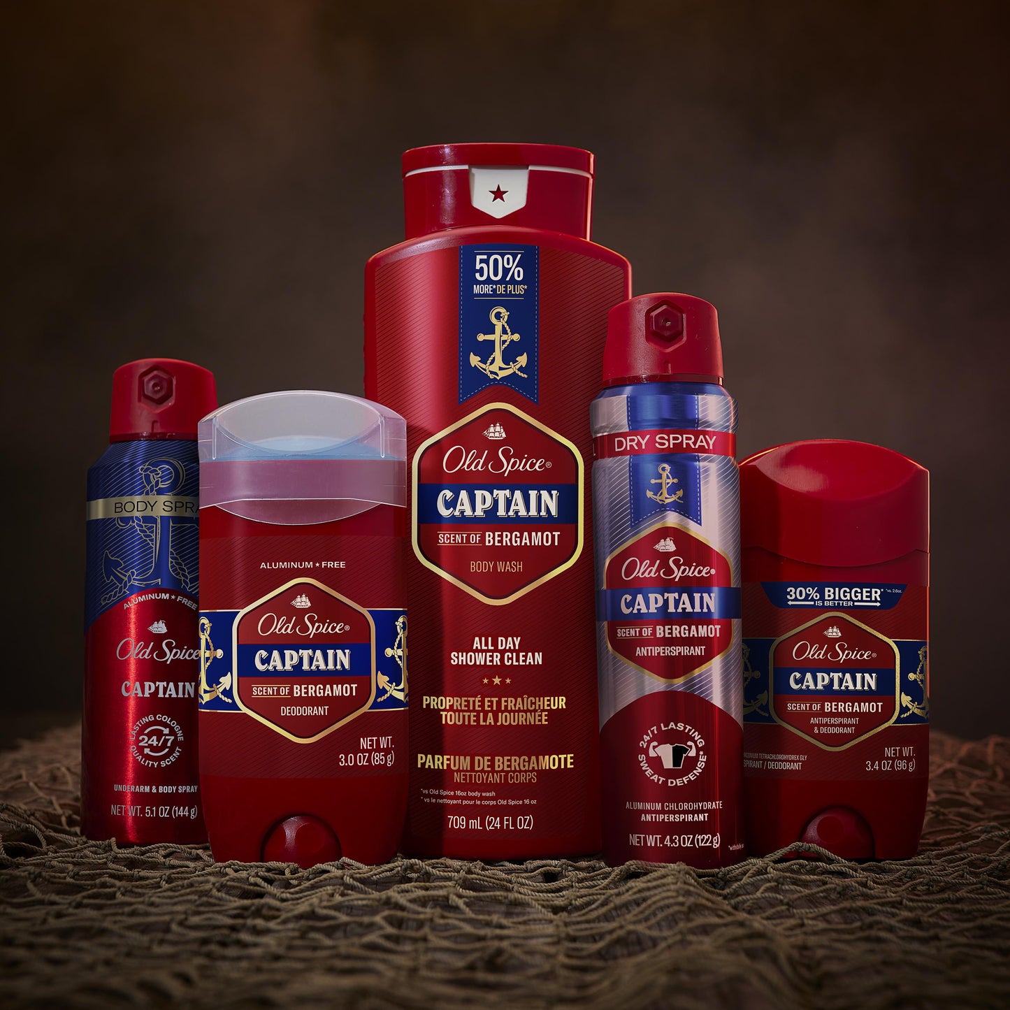 Old Spice Red Collection Deodorant Stick for Men, Captain Scent, 3.0 oz, Twin Pack