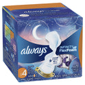 Always Infinity Size 4 Overnight Pads with Wings, Unscented, 14 Count