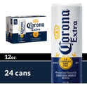 Corona Extra Mexican Lager Import Beer, 24 Pack Beer, 12 fl oz Cans, 4.6% ABV