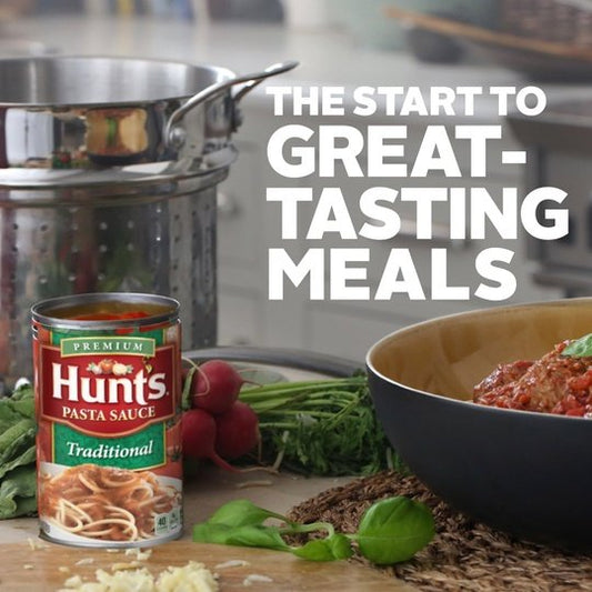 Hunt's Traditional Pasta Sauce, 100% Natural Tomato Sauce, Spaghetti Sauce, 24 oz