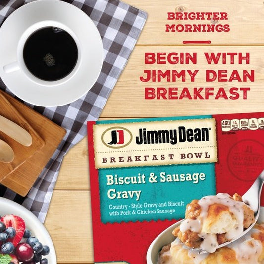 Jimmy Dean Biscuit & Sausage Gravy Breakfast Bowl, 9 oz (Frozen)