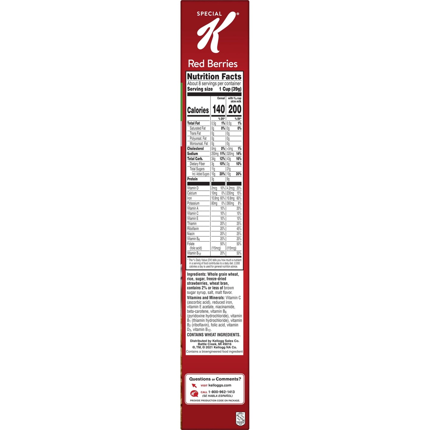 Kellogg's Special K Red Berries Breakfast Cereal, 11.7 oz Box