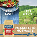 Hellmann's Spicy Mayonnaise Dressing for a Rich, Creamy Condiment Squeeze Bottle Made with Real Chili Peppers 11.5 oz