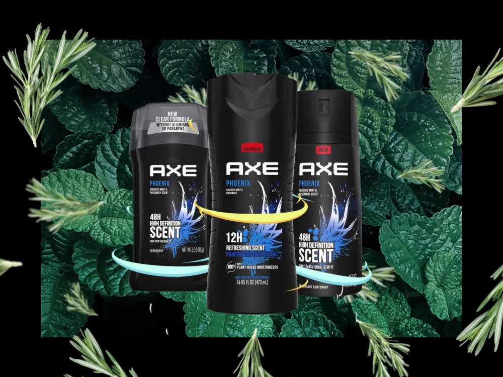 Axe Phoenix Long Lasting Antiperspirant Deodorant Stick Twin Pack, Crushed Mint and Rosemary, 3 oz