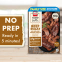 HORMEL SQUARE TABLE Slow Simmered Beef Roast Au Jus & Savory Sauce Family Size Refrigerated Entrée, 24 oz Plastic Tray