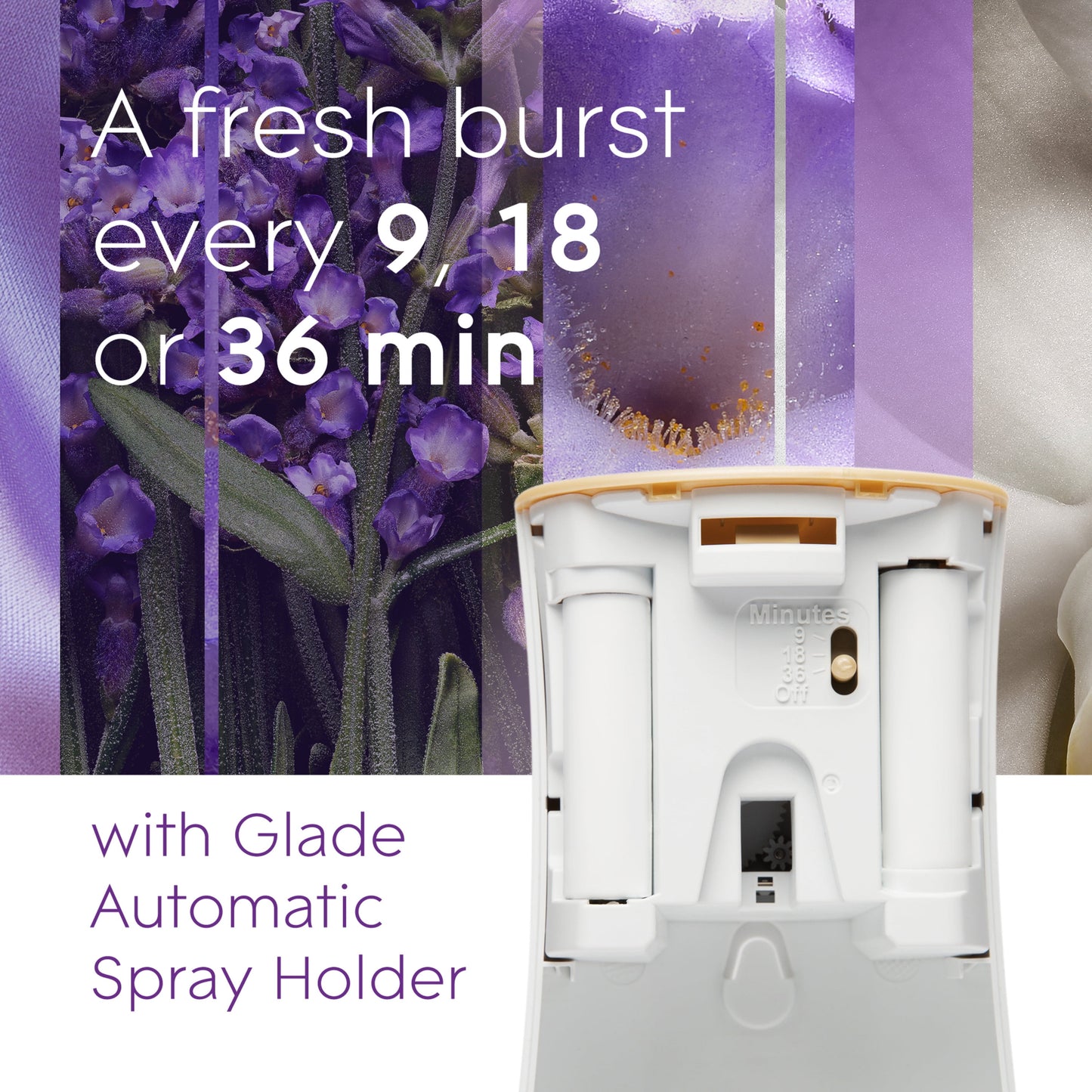 Glade Automatic Spray Refill, Air Freshener, Lavender & Vanilla, 2 Refills, 2 x 6.2 oz