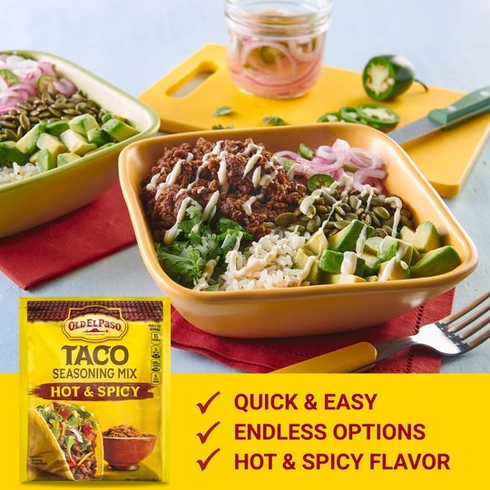 Old El Paso Hot & Spicy Taco Seasoning, 1 oz.