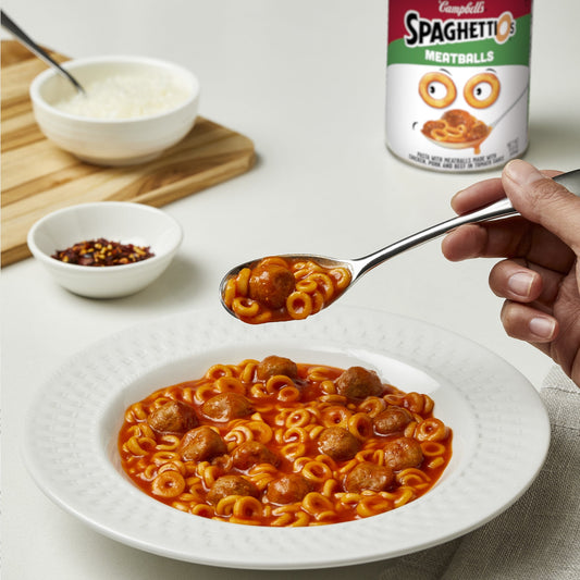 SpaghettiOs Canned Pasta with Meatballs, 15.6 oz Can