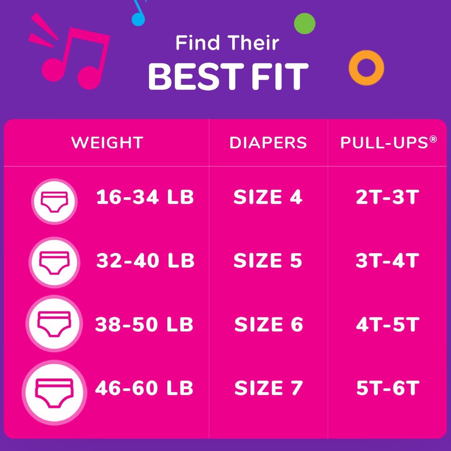 Pull-Ups Girls' Potty Training Pants, 2T-3T (16-34 lbs), 78 Count