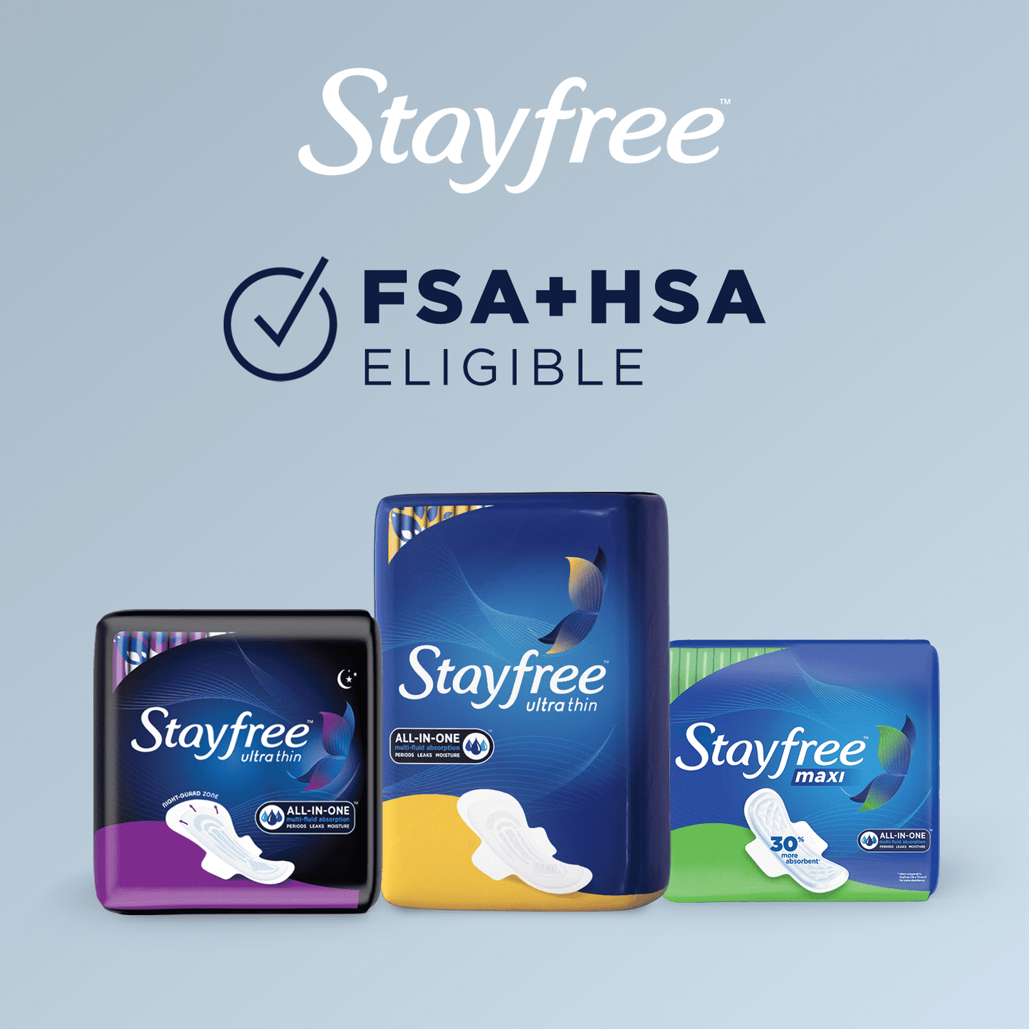 Stayfree Ultra Thin Super Long Pads With Wings, 32ct, Multi-Fluid Protection For Up To 8 Hours, With Odor Neutralizer