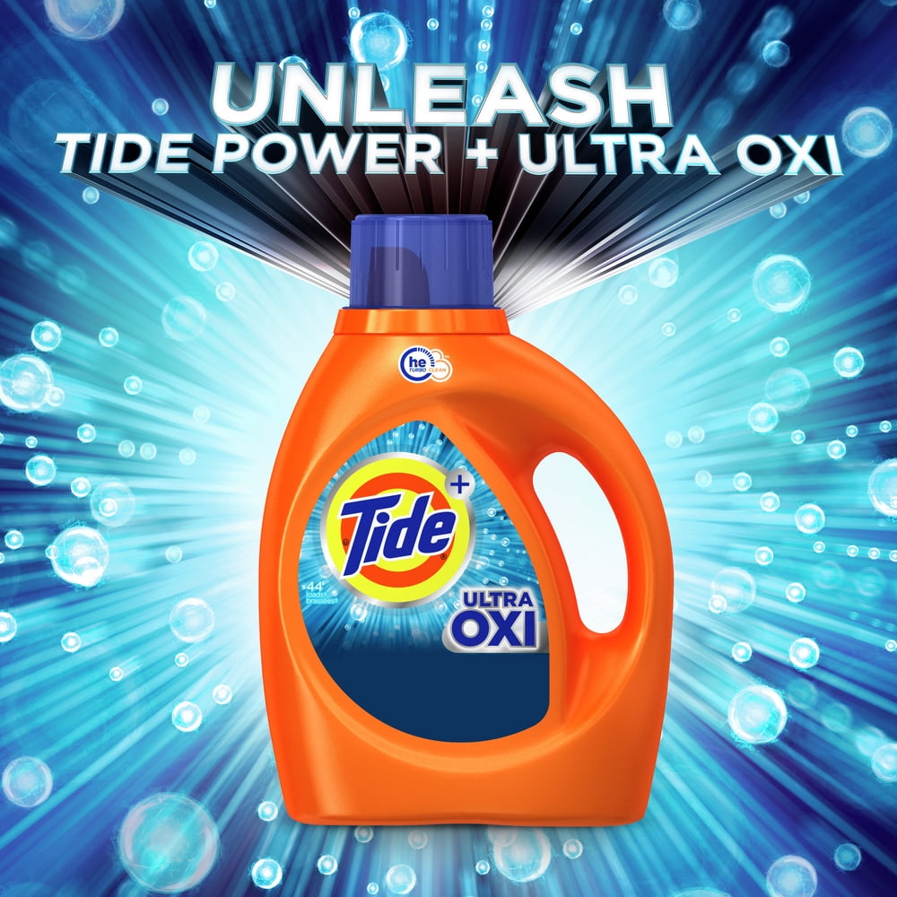 Tide Ultra Oxi Liquid Laundry Detergent, 24 Loads, 37 fl oz