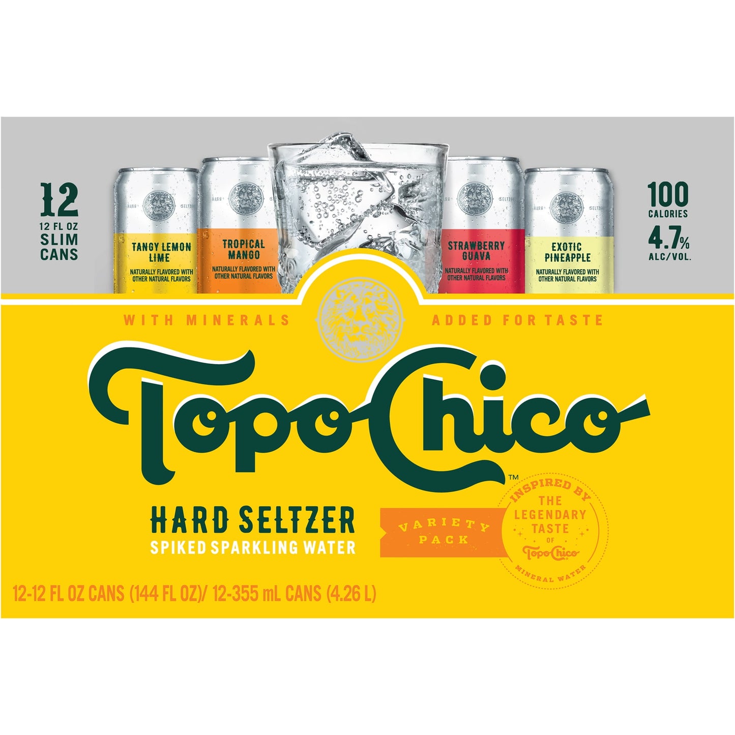 Topo Chico Variety Pack Hard Seltzer, 12 Pack, 12 fl oz Cans, 4.7% ABV