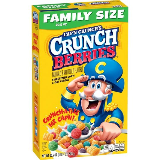 Cap'n Crunch's Crunch Berries, Kids Cereal, 20.5 oz Box