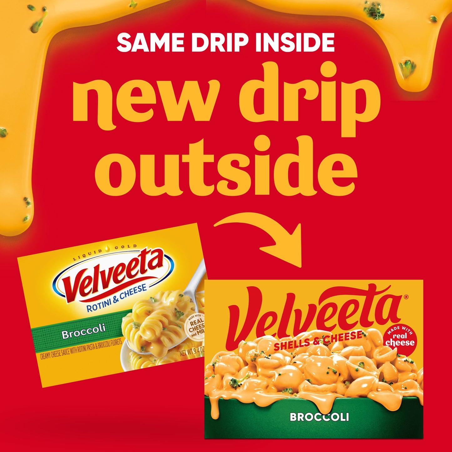 Velveeta Shells and Cheese Broccoli Macaroni and Cheese Dinner, 9.4 oz Box