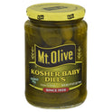 Mt. Olive Kosher Baby Dill Pickles, 24 fl oz Jar