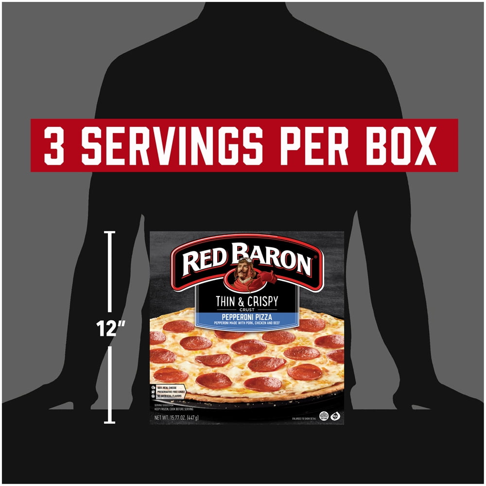 Red Baron Thin Crust Pepperoni Frozen Pizza 15.77oz